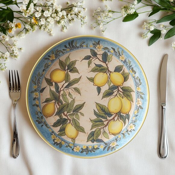 Lemon ThermoSaf Plate - Lemon Themed Plates for Zesty Summer - Picture 6 of 8